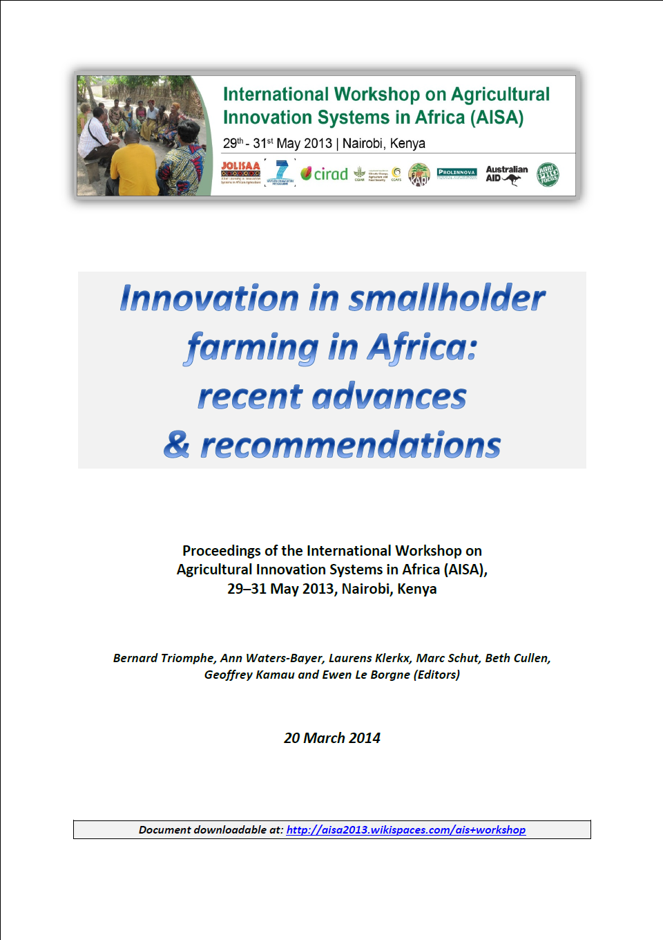 Innovation AISA dans l'agriculture des petits exploitants